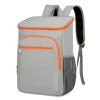 Waterproof Leakproof Thermal Insulated Outdoor Cooler Backpack For Hiking Camping Picnic - Gray+Black/Red