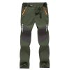 Softshell Pants, Water Repellant Outdoor Apparel - Green - L