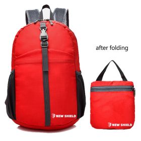 Folding Ultralight Portable Backpack as Outdoor Cycling Mountaineering Travel Backpack - Red