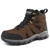 Men's Outdoor Hiking Shoes Mountaineer Climbing Sneakers Waterproof Tactical Hiking Shoes Men Camping Walking Boots - Auburn - 46