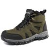 Men's Outdoor Hiking Shoes Mountaineer Climbing Sneakers Waterproof Tactical Hiking Shoes Men Camping Walking Boots - Green - 39