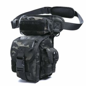 ANTARCTICA Waterproof Military Tactical Drop Leg Pouch Bag Type B Cross Over Leg Rig Outdoor Bike Cycling Hiking Thigh Bag - CP BK