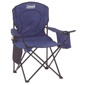 uad Camping Outdoor Portable Camp Chair with Built-In Cooler - Blue - Blue