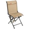 All weather Outdoor Foldable 360 Degree Swivel Chair with Iron Frame - Brown