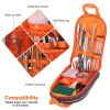 19Pcs Camping Cooking Utensil Kit Portable Picnic Cookware Outdoor Kitchen Equipment Gear Campfire Barbecue Appliances with Storage Bag - 19Pcs/Set