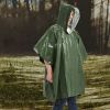 Emergency Rain Poncho Weather Proof Outdoor Survival Camping Gear - Green - Camping supplies