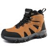 Men's Outdoor Hiking Shoes Mountaineer Climbing Sneakers Waterproof Tactical Hiking Shoes Men Camping Walking Boots - Green - 46