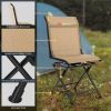 All weather Outdoor Foldable 360 Degree Swivel Chair with Iron Frame - Brown