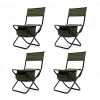4-piece Folding Outdoor Chair with Storage Bag, Portable Chair for indoor, Outdoor Camping, Picnics and Fishing,Green - As Pic
