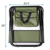 4-piece Folding Outdoor Chair with Storage Bag, Portable Chair for indoor, Outdoor Camping, Picnics and Fishing,Green - As Pic