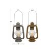 DecMode 9"W, 23"H Rustic Lantern, Grey, 2 - Pieces - DecMode