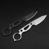 Outdoor Wilderness Survival Small Straight Knife Hunting Knife Pocket Knife - As pic show - Style D