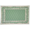 9'x12' Reversible RV Outdoor Patio Mat, Camping Mat, Interlocked Squares (Reversible with 2 designs) - Green