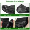 4 Rolls Black Garbage Bags 5.3 Gallons Unscented Disposable Trash Bags Portable Leak Resistant Trash Can Liners for Bathroom Office Kitchen Bedroom Ca