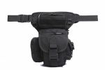 ANTARCTICA Waterproof Military Tactical Drop Leg Pouch Bag Type B Cross Over Leg Rig Outdoor Bike Cycling Hiking Thigh Bag - Black