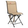 All weather Outdoor Foldable 360 Degree Swivel Chair with Iron Frame - Brown