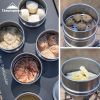 S362 picnic portable snow pull bowl steamer lattice steam drawer outdoor camping picnic stainless steel small dumpling steamer  - S362 Shera steam dra