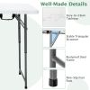3-Level Height Adjustable Folding Table - White