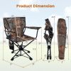 360¬∞ Swivel Hunting Chair Portable Foldable Hunting Chair with Mesh Cup Holder and Storage Pockets - Camouflage