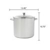 Stainless Steel 20-Quart Stock Pot with Glass Lid - 20qt